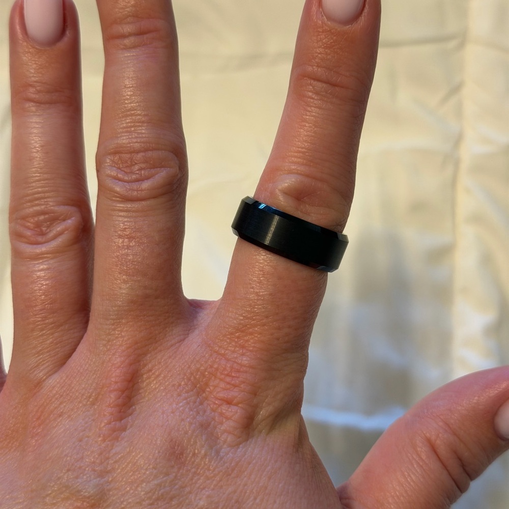 Sleek Black Ring